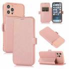 Push Window Double Buckle PU + Silicone Horizontal Flip Leather Case with Holder & Card Slot For iPhone 12 Pro Max(Rose Gold) - 1