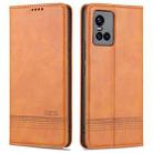 For vivo S10 Pro AZNS Magnetic Calf Texture Horizontal Flip Leather Case with Card Slots & Holder & Wallet(Light Brown) - 1