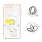 Colored Drawing Starry Sky Epoxy TPU Shockproof Case with Ring Holder For iPhone 7 Plus / 8 Plus(Baby Elephant) - 1