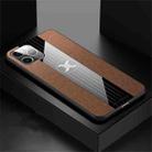 For iPhone 11 Pro XINLI Stitching Cloth Textue Shockproof TPU Protective Case(Brown) - 1