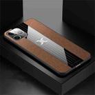 For iPhone 11 Pro Max XINLI Stitching Cloth Textue Shockproof TPU Protective Case(Brown) - 1