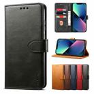 For iPhone 13 mini GUSSIM Business Style Horizontal Flip Leather Case with Holder & Card Slots & Wallet (Black) - 1