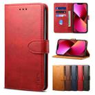 For iPhone 13 GUSSIM Business Style Horizontal Flip Leather Case with Holder & Card Slots & Wallet(Red) - 1