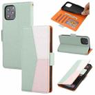 For iPhone 13 Litchi Texture Color Matching Horizontal Flip Leather Case with Card Slots & Holder & Wallet & Photo Frame(Green) - 1
