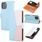 For iPhone 13 Pro Max Litchi Texture Color Matching Horizontal Flip Leather Case with Card Slots & Holder & Wallet & Photo Frame (Blue) - 1