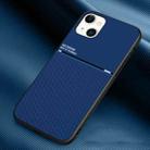 For iPhone 13 mini Classic Tilt Strip Grain Magnetic Shockproof PC + TPU Case (Blue) - 1