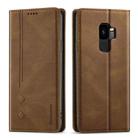 For Samsung Galaxy S9 Forwenw F2 Series Magnetic Horizontal Flip Leather Case with Holder & Card Slots & Wallet(Brown) - 1
