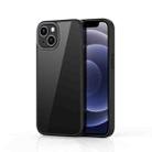 For iPhone 13 mini Ming Shield Hybrid Frosted Transparent PC + TPU Scratchproof Shockproof Case (Black) - 1