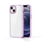 For iPhone 13 Ming Shield Hybrid Frosted Transparent PC + TPU Scratchproof Shockproof Case(Purple) - 1