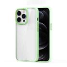 For iPhone 13 Pro Max Ming Shield Hybrid Frosted Transparent PC + TPU Scratchproof Shockproof Case (Light Green) - 1