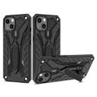 For iPhone 13 mini Shockproof TPU + PC Protective Case with Holder (Black) - 1