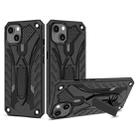 For iPhone 13 Shockproof TPU + PC Protective Case with Holder(Black) - 1