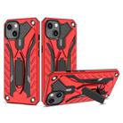 For iPhone 13 Shockproof TPU + PC Protective Case with Holder(Red) - 1