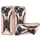 For iPhone 13 Shockproof TPU + PC Protective Case with Holder(Rose Gold) - 1