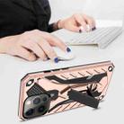 For iPhone 13 Pro Max Shockproof TPU + PC Protective Case with Holder (Rose Gold) - 5