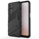 For OPPO A93s 5G Punk Armor 2 in 1 PC + TPU Shockproof Case with Invisible Holder(Black) - 1