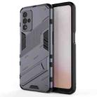 For OPPO A93s 5G Punk Armor 2 in 1 PC + TPU Shockproof Case with Invisible Holder(Grey) - 1