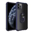 For iPhone 11 Pro Shockproof  PC + TPU Protective Case with 360 Degree Rotating Ring Holder(Blue) - 1