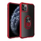 For iPhone 11 Pro Shockproof  PC + TPU Protective Case with 360 Degree Rotating Ring Holder(Red) - 1