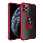 For iPhone 11 Shockproof  PC + TPU Protective Case with 360 Degree Rotating Ring Holder(Red) - 1