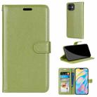 Pure Color Horizontal Flip PU Leather Case with Holder & Card Slots & Wallet & Photo Frame For iPhone 13 mini(Green) - 1