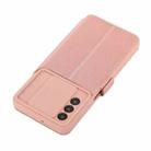 Push Window Double Buckle PU + Silicone Horizontal Flip Leather Case with Holder & Card Slot For Samsung Galaxy A32(Rose Gold) - 7