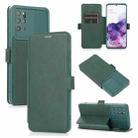 Push Window Double Buckle PU + Silicone Horizontal Flip Leather Case with Holder & Card Slot For Samsung Galaxy S20+ 5G(Green) - 1