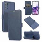 Push Window Double Buckle PU + Silicone Horizontal Flip Leather Case with Holder & Card Slot For Samsung Galaxy S20+ 5G(Blue) - 1
