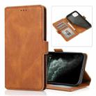 For iPhone 13 Retro Magnetic Closing Clasp Horizontal Flip Leather Case with Holder & Card Slots & Photo Frame & Wallet(Brown) - 1