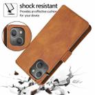 For iPhone 13 Retro Magnetic Closing Clasp Horizontal Flip Leather Case with Holder & Card Slots & Photo Frame & Wallet(Brown) - 7