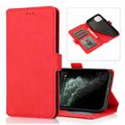 For iPhone 13 Pro Retro Magnetic Closing Clasp Horizontal Flip Leather Case with Holder & Card Slots & Photo Frame & Wallet (Red) - 1