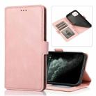 For iPhone 13 Pro Retro Magnetic Closing Clasp Horizontal Flip Leather Case with Holder & Card Slots & Photo Frame & Wallet (Rose Gold) - 1