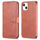 For iPhone 13 mini AZNS Calf Texture Horizontal Flip Leather Case with Holder & Card Slots & Wallet & Photo Frame (Brown) - 1