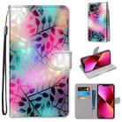 For iPhone 13 Coloured Drawing Cross Texture Horizontal Flip PU Leather Case with Holder & Card Slots & Wallet & Lanyard(Translucent Glass) - 1