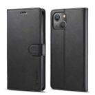 For iPhone 13 mini LC.IMEEKE Calf Texture Horizontal Flip Leather Case with Holder & Card Slots & Wallet (Black) - 1