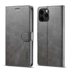 For iPhone 13 Pro LC.IMEEKE Calf Texture Horizontal Flip Leather Case with Holder & Card Slots & Wallet (Grey) - 1