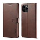 For iPhone 13 Pro Max LC.IMEEKE Calf Texture Horizontal Flip Leather Case with Holder & Card Slots & Wallet (Brown) - 1