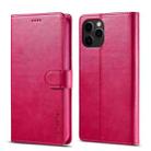 For iPhone 13 Pro Max LC.IMEEKE Calf Texture Horizontal Flip Leather Case with Holder & Card Slots & Wallet (Red) - 1