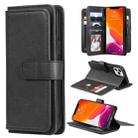 For iPhone 13 Pro Max Multifunctional Magnetic Copper Buckle Horizontal Flip Solid Color Leather Case with 10 Card Slots & Wallet & Holder & Photo Frame (Black) - 1