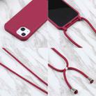 For iPhone 13 Pro Max Candy Colors TPU Protective Case with Lanyard (Red) - 5
