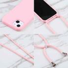 For iPhone 13 Pro Max Candy Colors TPU Protective Case with Lanyard (Pink) - 5