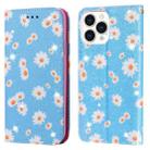 Glittering Daisy Magnetic Horizontal Flip Leather Case with Holder & Card Slots & Photo Frame For iPhone 13 Pro(Blue) - 1