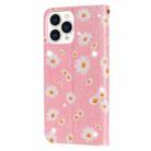 Glittering Daisy Magnetic Horizontal Flip Leather Case with Holder & Card Slots & Photo Frame For iPhone 13 Pro(Pink) - 3