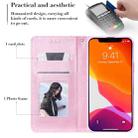 Glittering Daisy Magnetic Horizontal Flip Leather Case with Holder & Card Slots & Photo Frame For iPhone 13 Pro(Pink) - 5