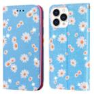 Glittering Daisy Magnetic Horizontal Flip Leather Case with Holder & Card Slots & Photo Frame For iPhone 13 Pro Max(Blue) - 1