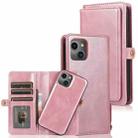 For iPhone 13 mini Strong Magnetic Detachable Horizontal Flip Leather Case with Card Slots & Wallet For  iPhone 13 Mini(Rose Gold) - 1