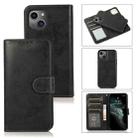For iPhone 13 mini Retro 2 in 1 Detachable Horizontal Flip Leather Case with Card Slots & Wallet For  iPhone 13 Mini(Black) - 1