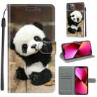 For iPhone 13 Voltage Colored Drawing Magnetic Clasp Horizontal Flip PU Leather Case with Holder & Card Slots(C18 Wood Board Panda) - 1