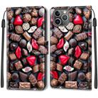 For iPhone 13 Pro Voltage Colored Drawing Magnetic Clasp Horizontal Flip PU Leather Case with Holder & Card Slots (C06 Red Lip Chocolate) - 2