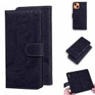 For iPhone 13 Tiger Embossing Pattern Horizontal Flip Leather Case with Holder & Card Slots & Wallet(Black) - 1